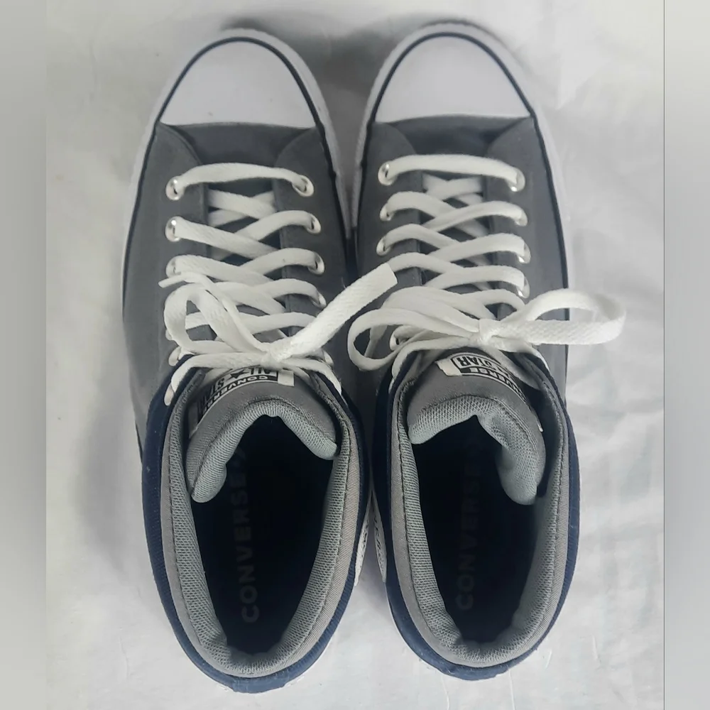 Converse All Star Chuck Taylor Unisex Hightops Mens Size 10 Womens 12 Gray Blue - Picture 7 of 11